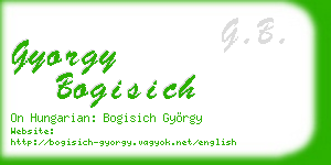 gyorgy bogisich business card